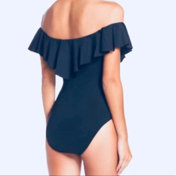 Trina Turk Off Shoulder Flounce Swimsuit - Picture 8 of 8